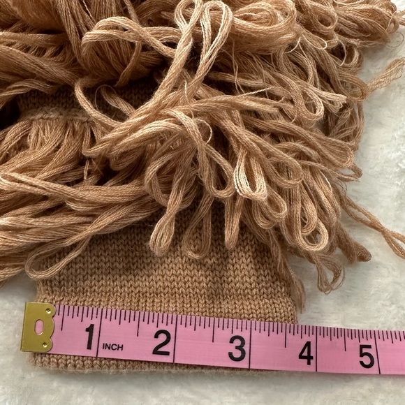 Jonathan Simkhai Loopy Yarn Cold Shoulder Pullover Tan  Turtleneck Sweater - Picture 5 of 16